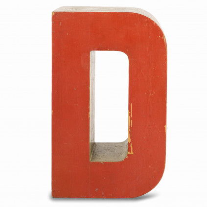 Wooden letter "D"