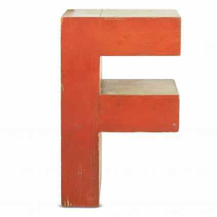 Wooden letter "F"