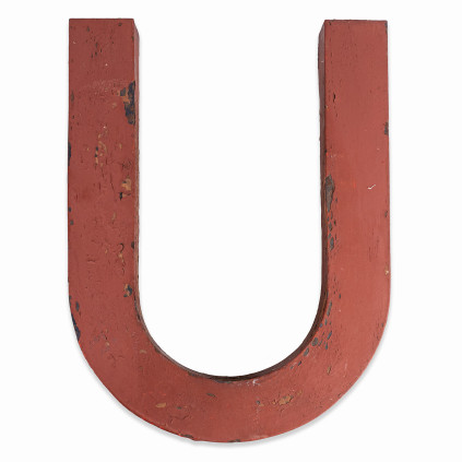 Kovové písmeno "U"